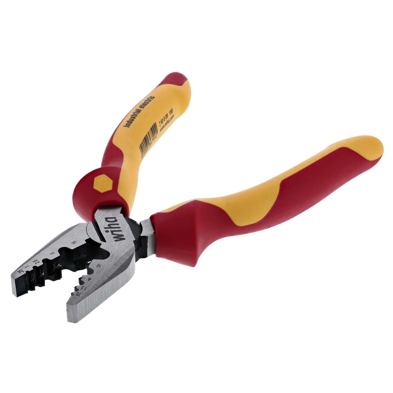 Wiha Insulated Industrial Crimping Pliers - 7" Overall Length