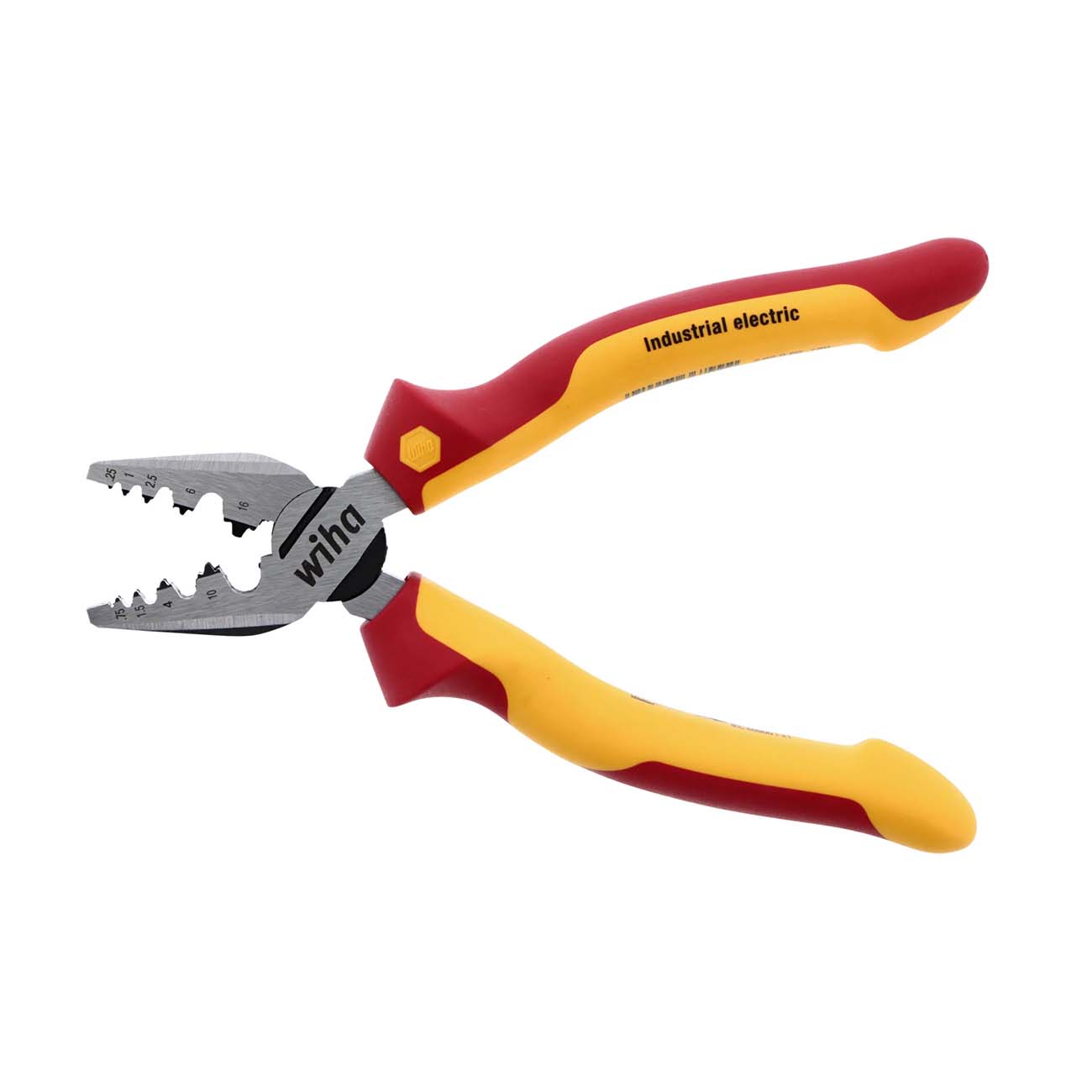 Wiha Insulated Industrial Crimping Pliers - 7" Overall Length