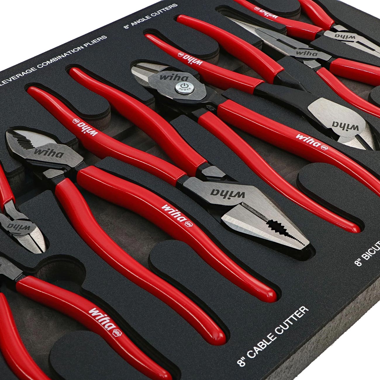 Wiha Classic Grip Pliers And Cutters Tray Set (8 Piece Set)