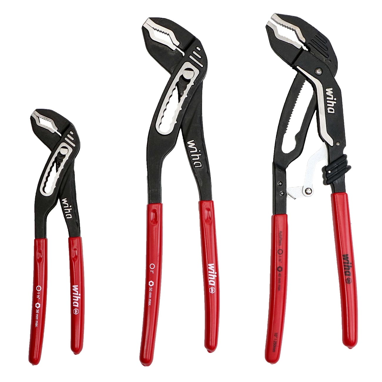 Wiha Classic Grip V-jaw Tongue And Groove Pliers Tray Set (3 Piece Set)