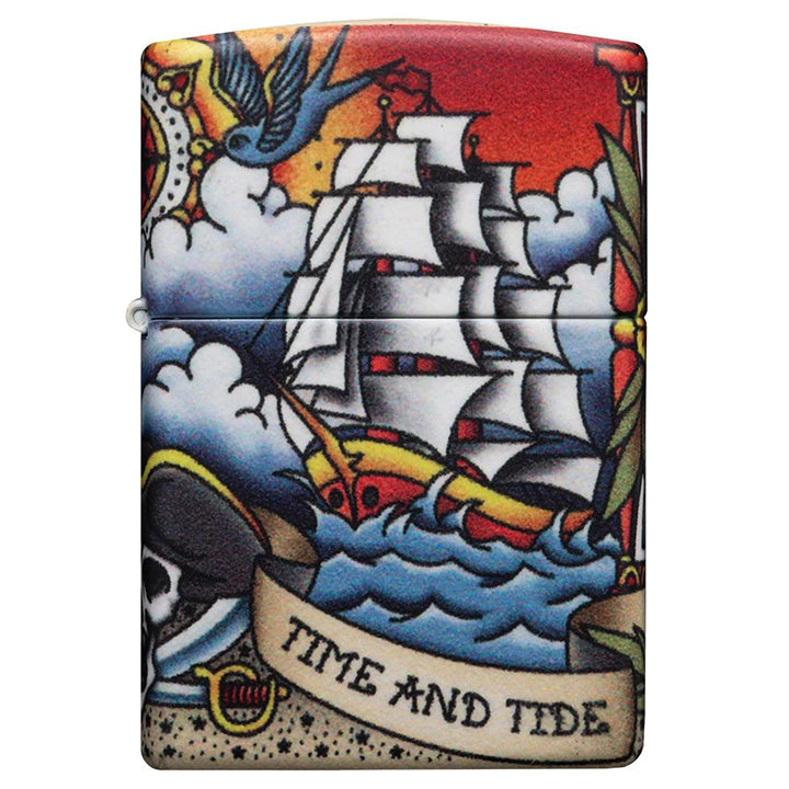 Zippo Windproof Lighter Nautical Tattoo Design