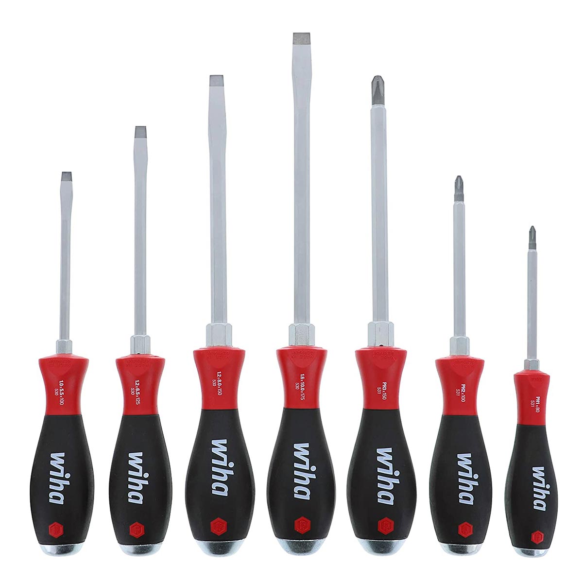 Wiha Softfinish Extra Heavy Duty Slotted/phillips Screwdriver Set (7 Piece Set)