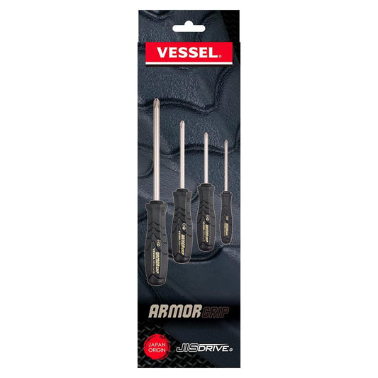 Vessel Armor Grip Screwdriver 4pc. Set No.550aph4pbu