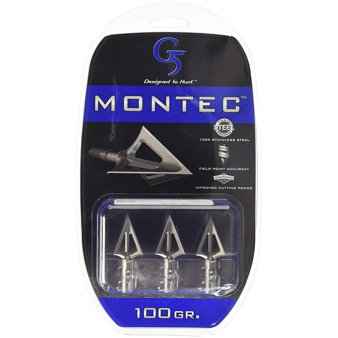 G5 Outdoors Montec Crossbow Fixed Broadhead – 100 Grain (3-pack)