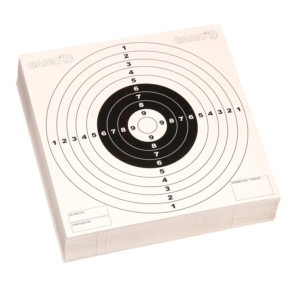 Gamo Air Gun Paper Targets - Bulls Eye Targets 100 Pack