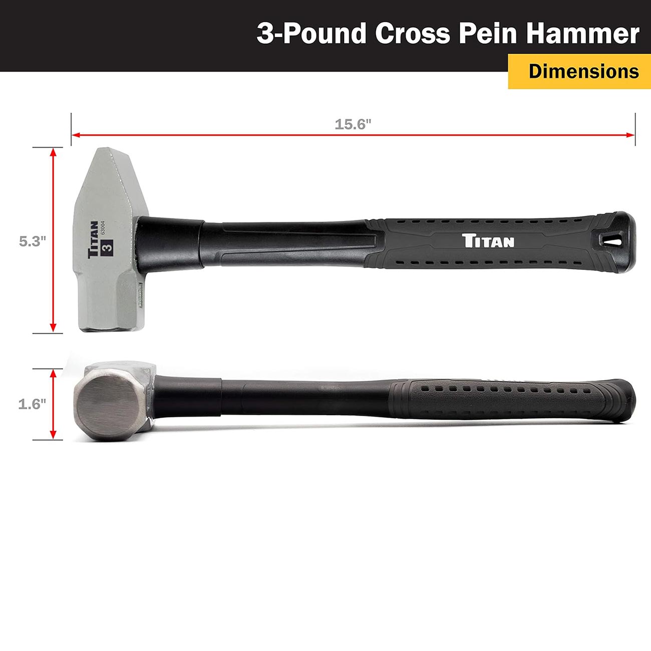 Titan 3 Lbs. (48oz) Cross Pein Hammer