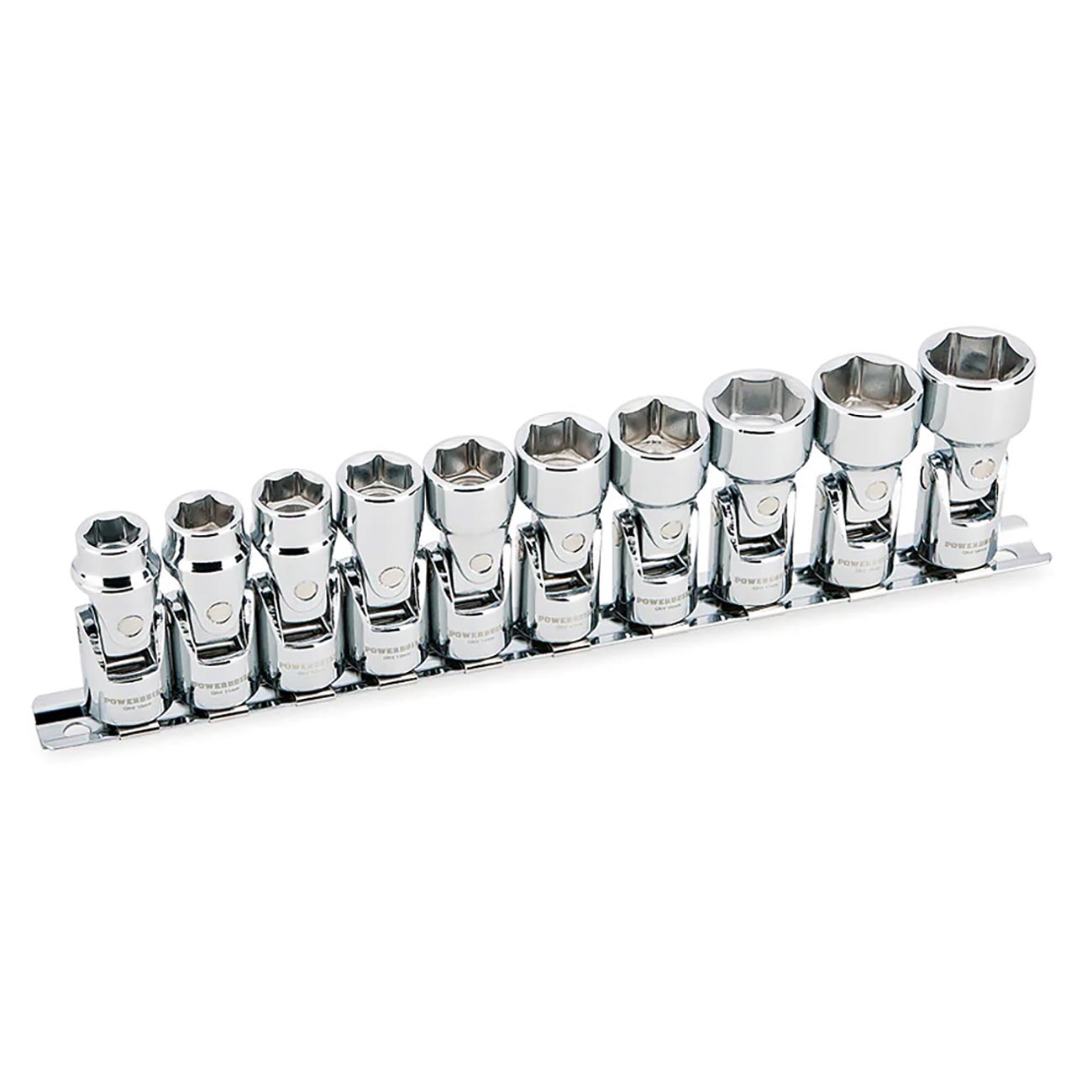 Powerbuilt 3/8" Drive Metric Universal Joint Socket Set (10 Piece Set)