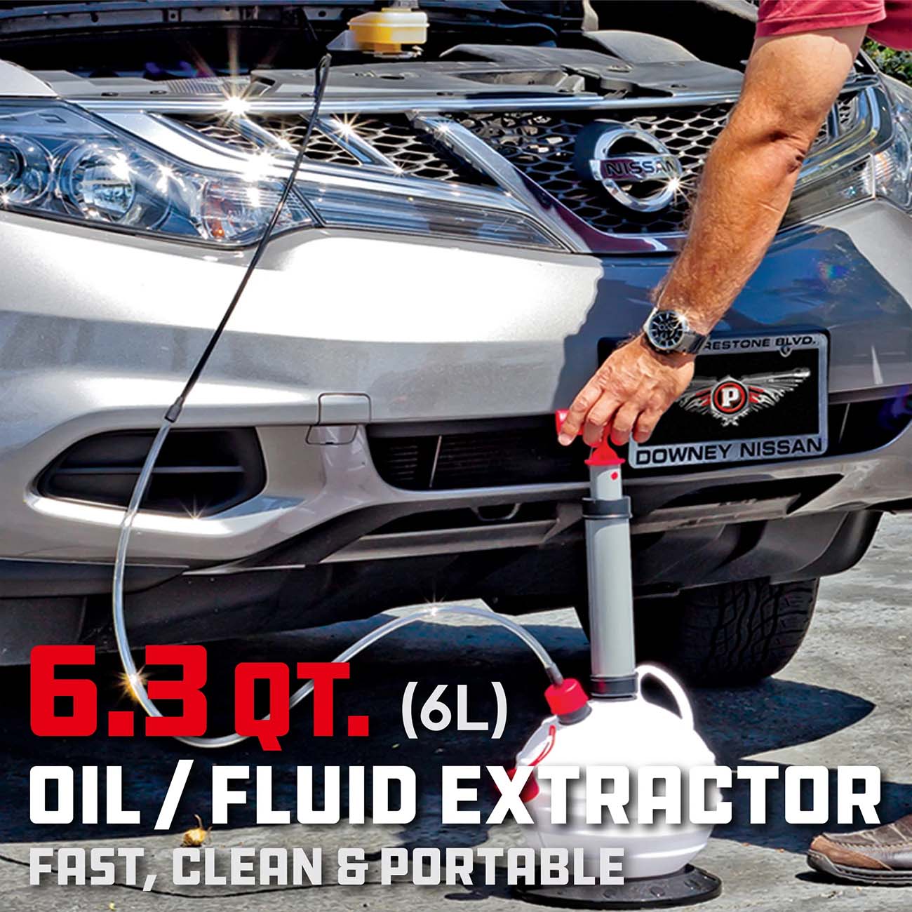 Powerbuilt Oil / Fluid Extractor - 6.3qt. (6l) Capacity