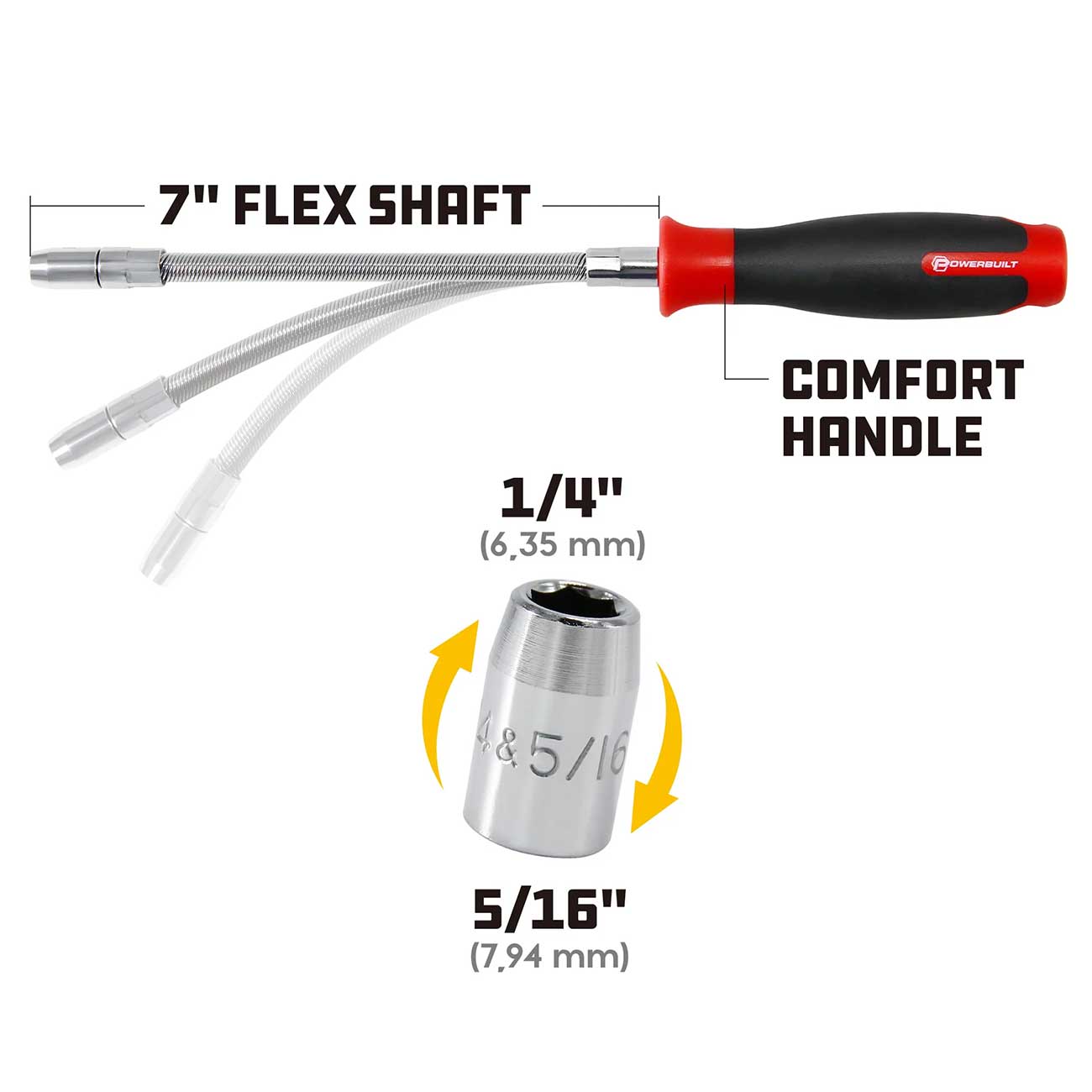 Powerbuilt Flexible Hose Clamp Nut Driver