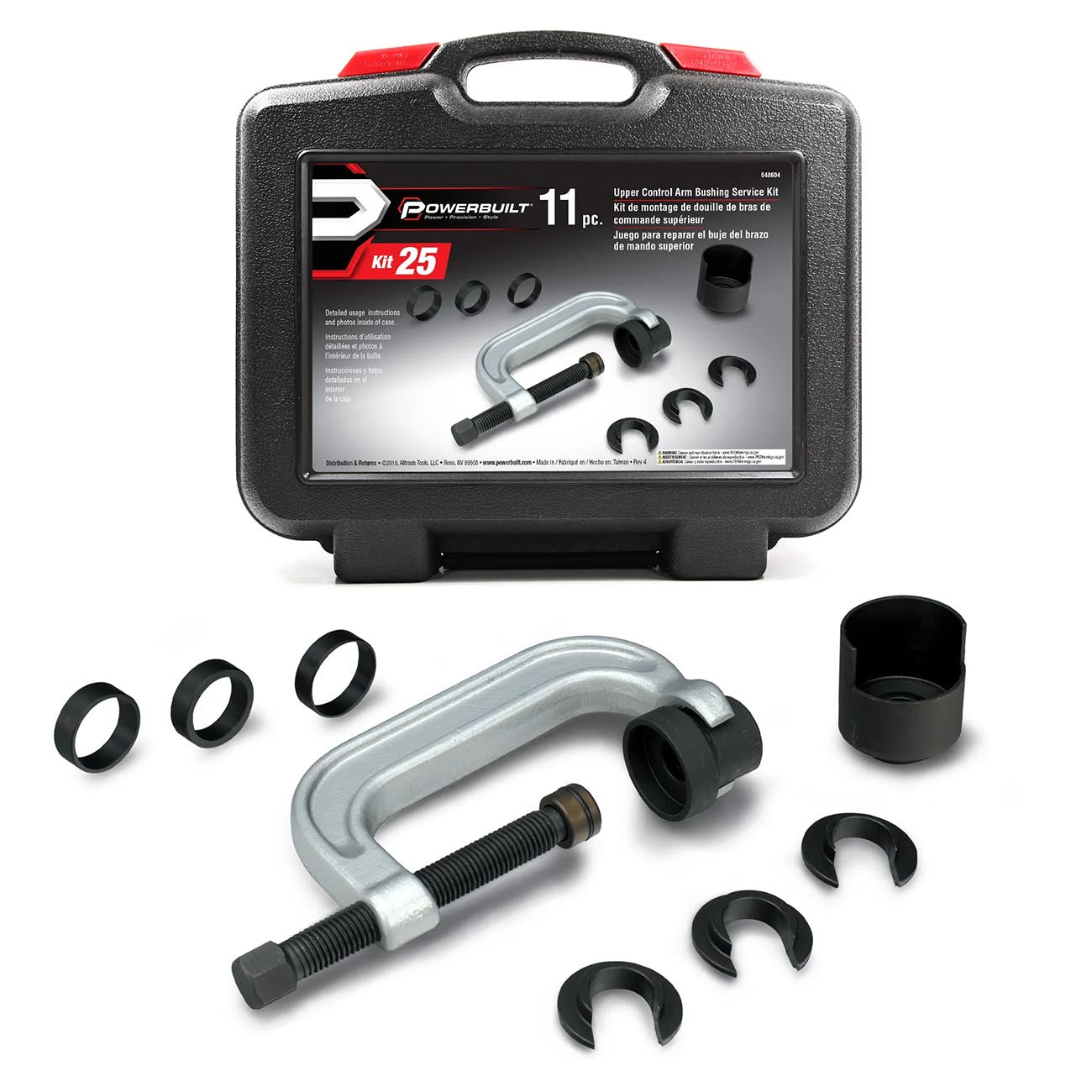 Powerbuilt Upper Control Arm Bushing Service Tool Set