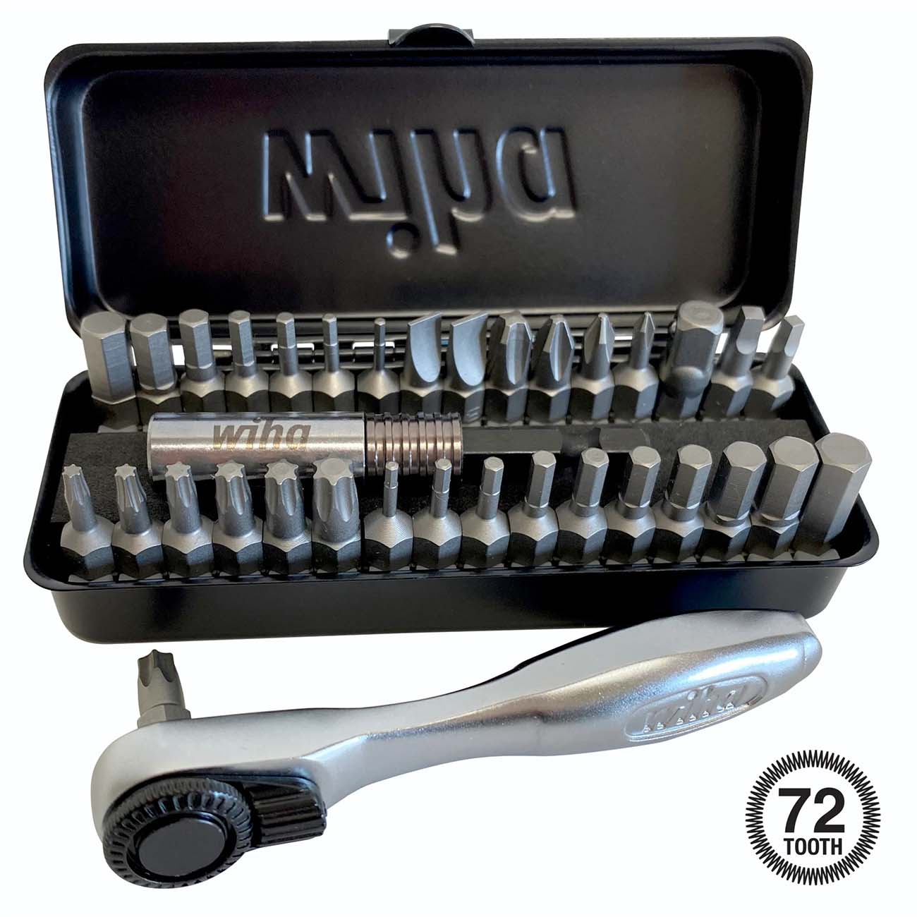 Wiha 1/4" Ratchet And Bits Set (35 Piece Set)