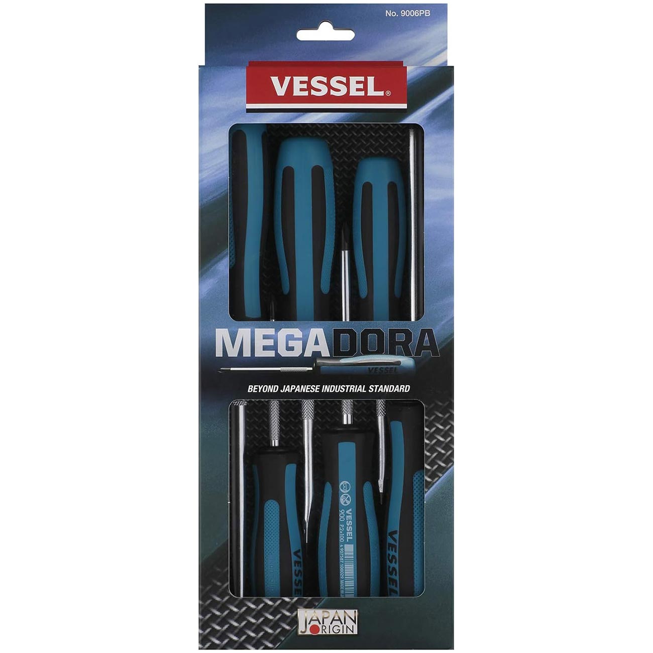 Vessel Megadora Jawsfit Screwdriver 6pc. Set