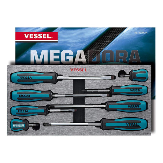 Vessel Megadora Jawsfit Screwdriver 8pc. Set