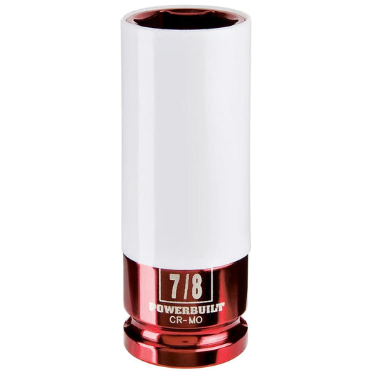 Powerbuilt 7/8" Thin Wall Color Lug Nut Socket - 1/2" Drive