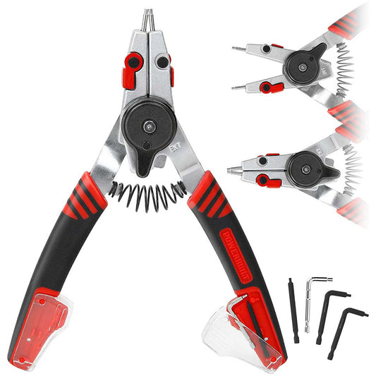 Powerbuilt Combination Switch Internal/external Snap Ring Pliers