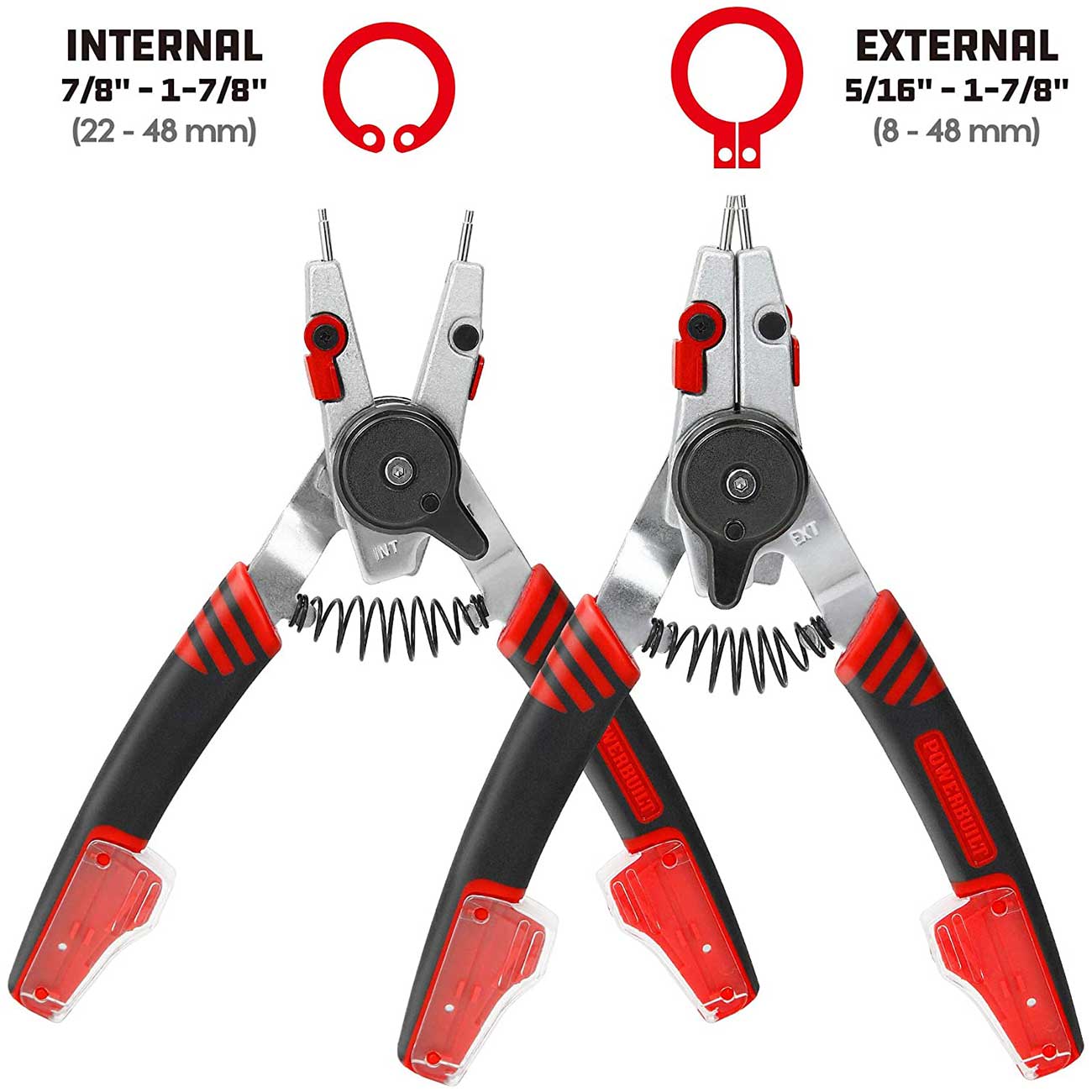 Powerbuilt Combination Switch Internal/external Snap Ring Pliers