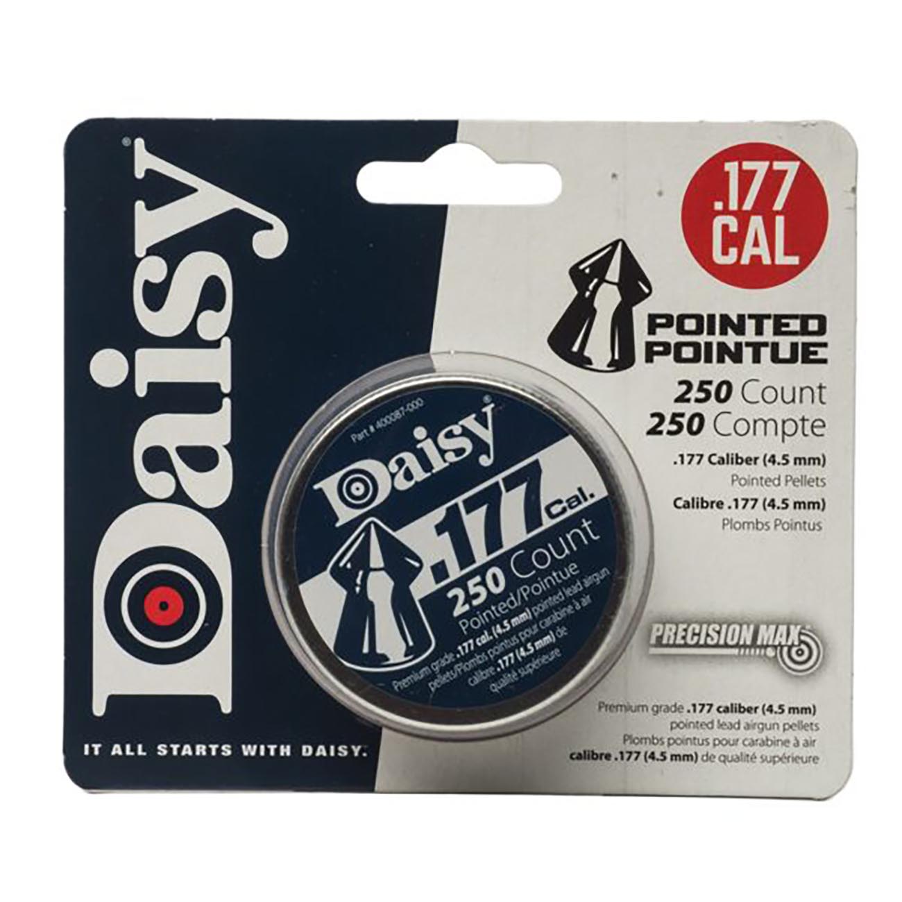 Daisy .177cal Precisionmax Pointed Field Lead Pellets (250 Count)