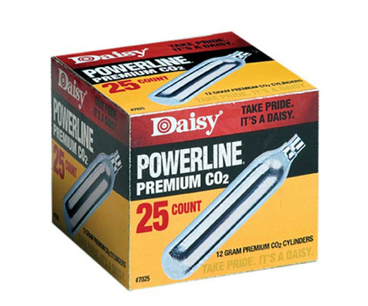 Daisy (997025-604) Outdoor Products Co2 Cylinder 25 Count Silver 12gm