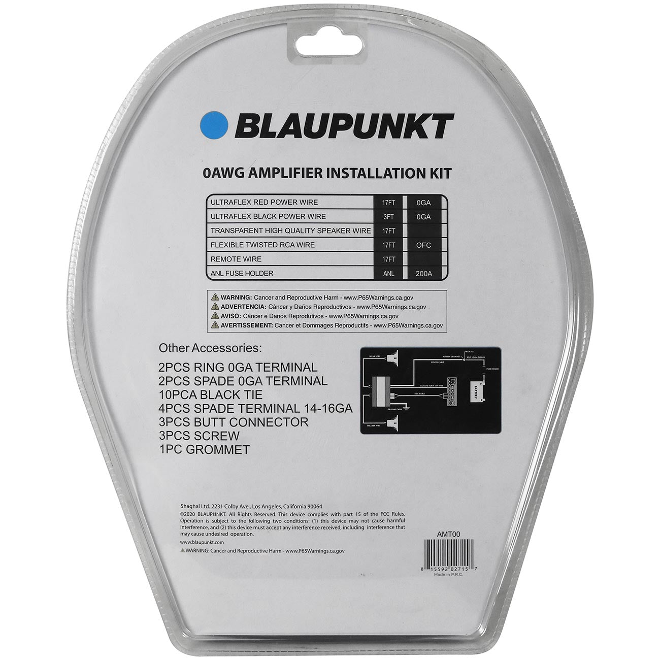 Blaupunkt 0 Gauge Complete Amplifier Wiring Kit