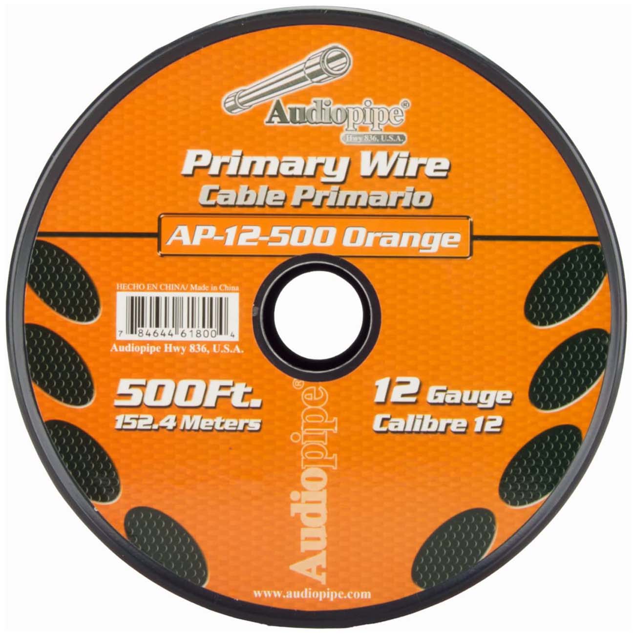 Audiopipe 12 Gauge 500ft Primary Wire Orange