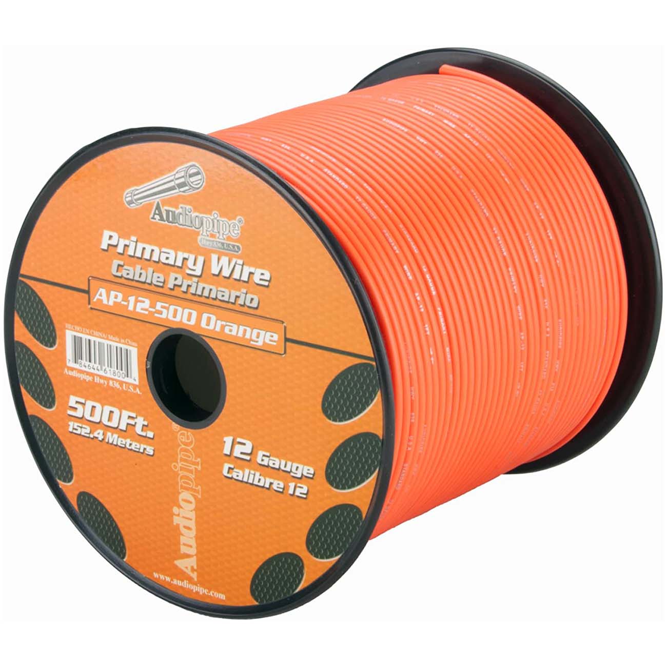 Audiopipe 12 Gauge 500ft Primary Wire Orange