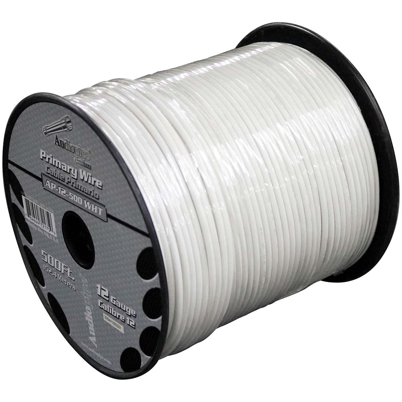 Audiopipe 12 Gauge 500ft Primary Wire White