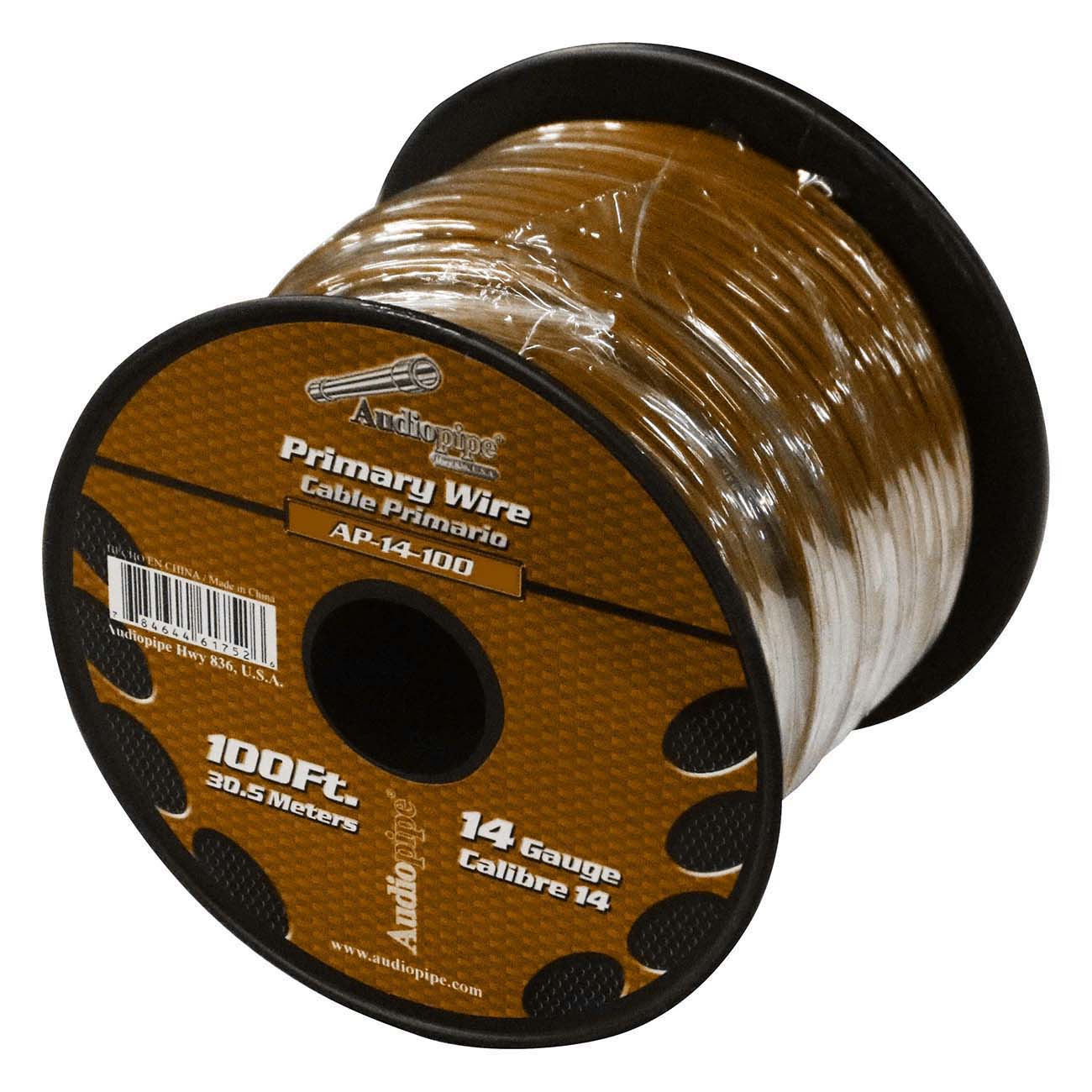 Audiopipe 14 Gauge 100ft Brown Primary Wire