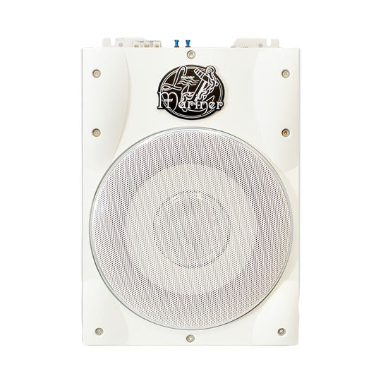 Lanzar Marine Low-profile 8” Amplified Enclosure (white)