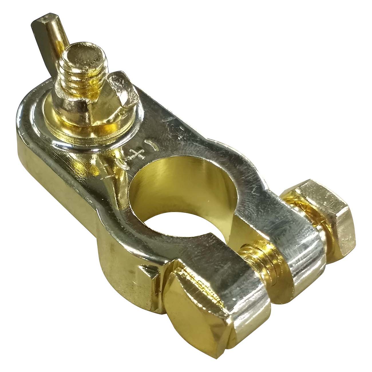 Battery Terminal Audiopipe Positive; Gold Plated