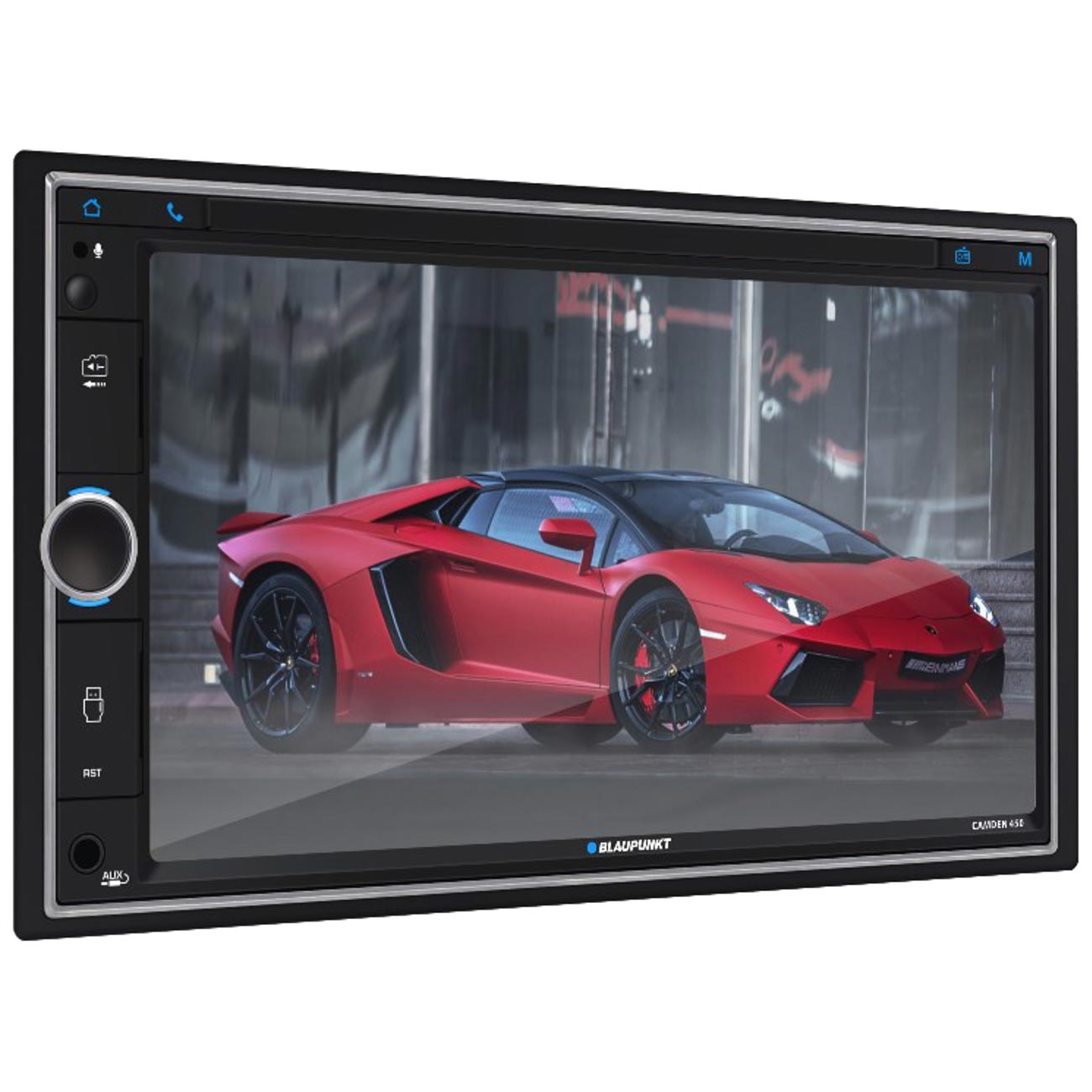 Blaupunkt 6.95” Double Din Fixed Face Touchscreen Mechless Receiver With Bluetooth Usb/sd Inputs An