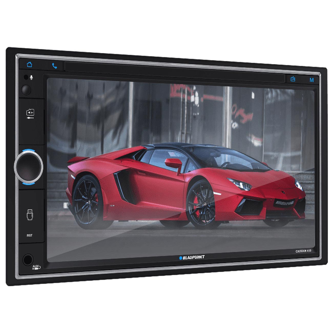 Blaupunkt 6.95” Double Din Fixed Face Touchscreen Mechless Receiver With Bluetooth Usb/sd Inputs An