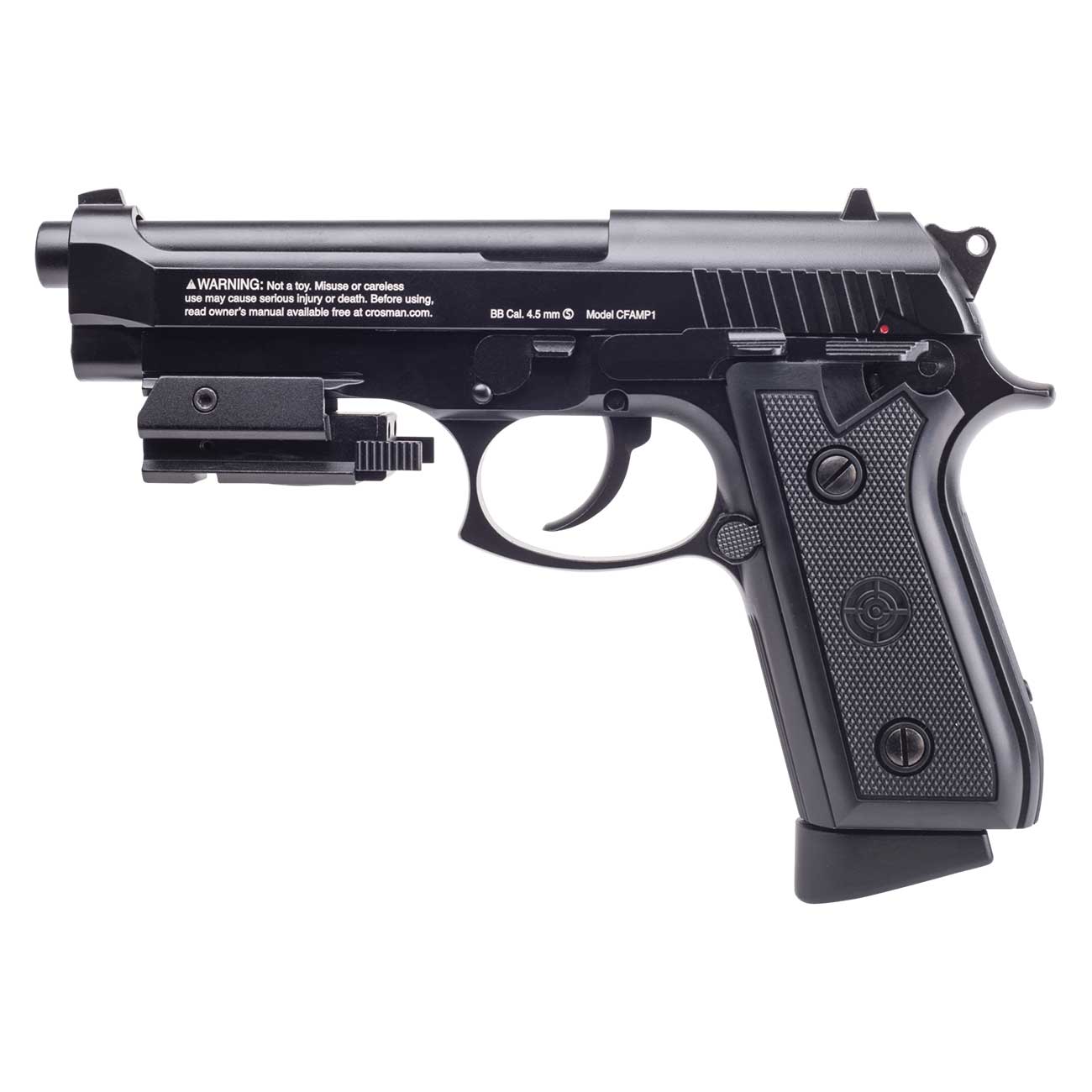 Crosman Full Auto Blowback P1 Co2 Pistol With Red Laser Sight - Black (bb)