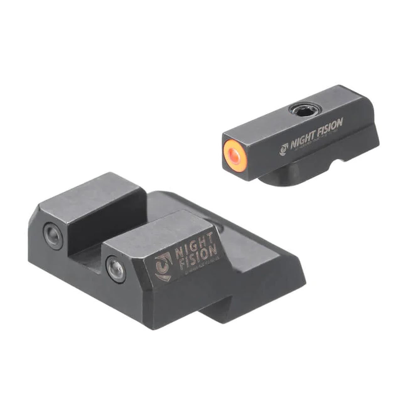 Night Fision Night Sight Set For Cz P10 C F  Orange Front Ring U Notch Rear