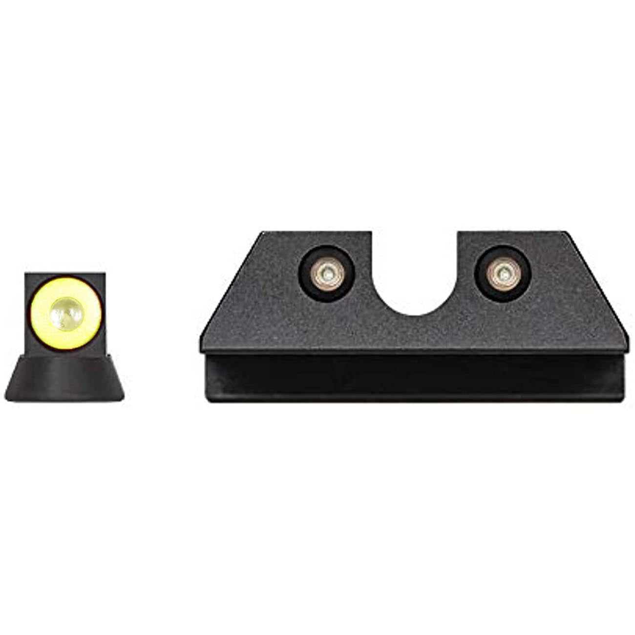 Night Fision Night Sight Set For Cz-usa P-10 C/f Yellow Front Ring/black U-notched Rear Rings