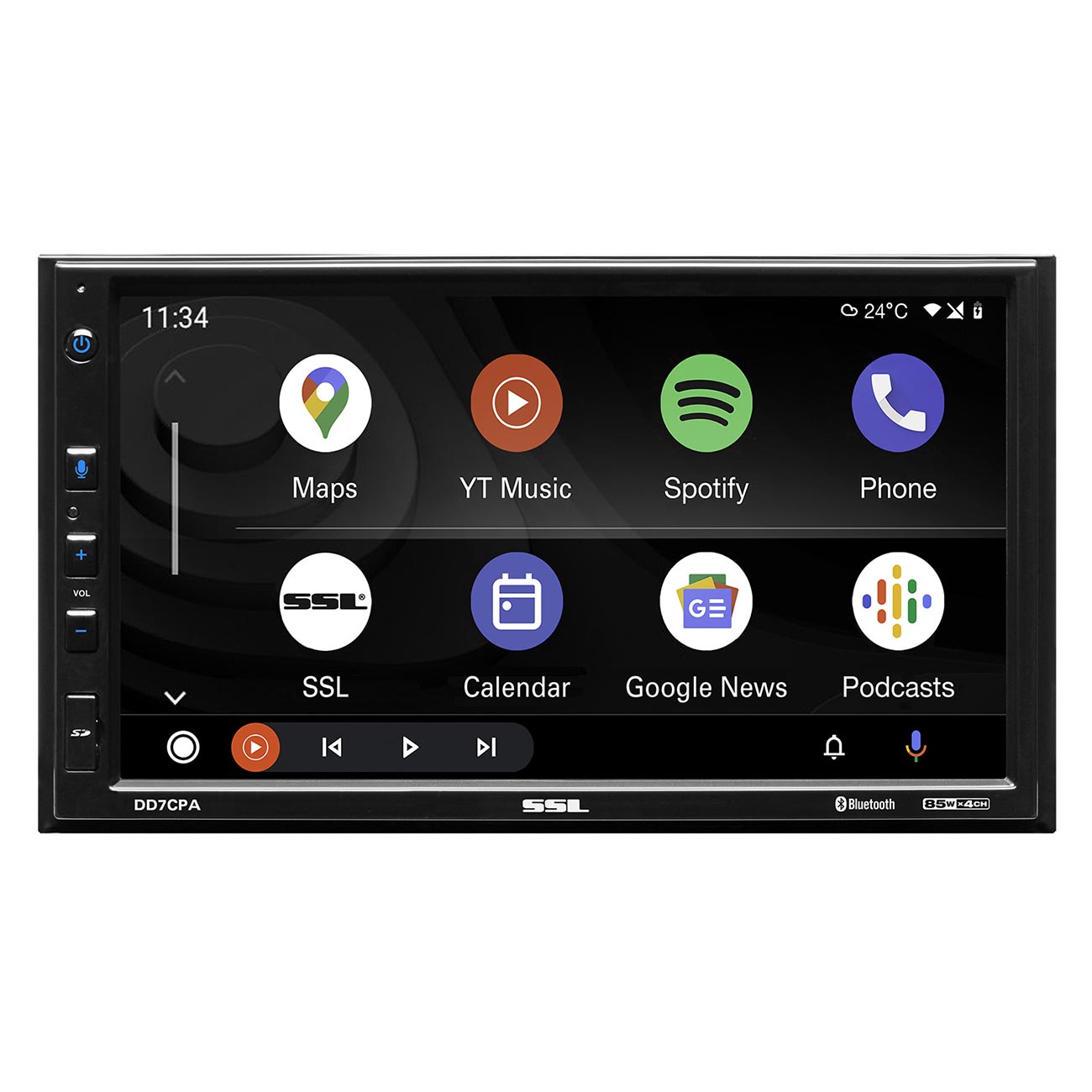 Sound Storm Double Din 7" Carplay/am/fm/ Bluetooth