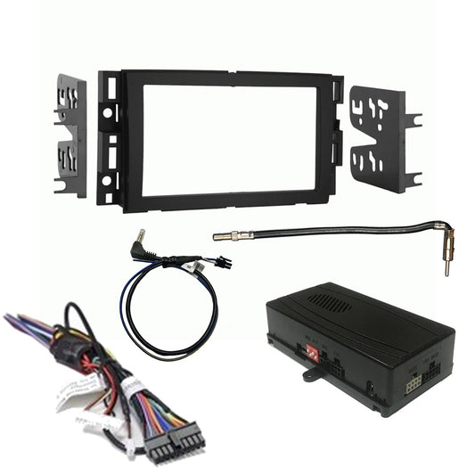 Crux Onstar Radio Replacement Interface W/ Swc Retention Video Switcher & D. Din Dash Kit - Select