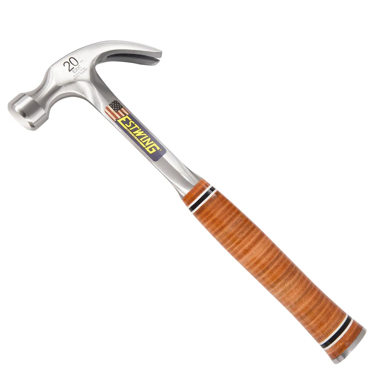 Estwing 16 Oz. Smooth Face Curved Claw Hammer - Leather Grip