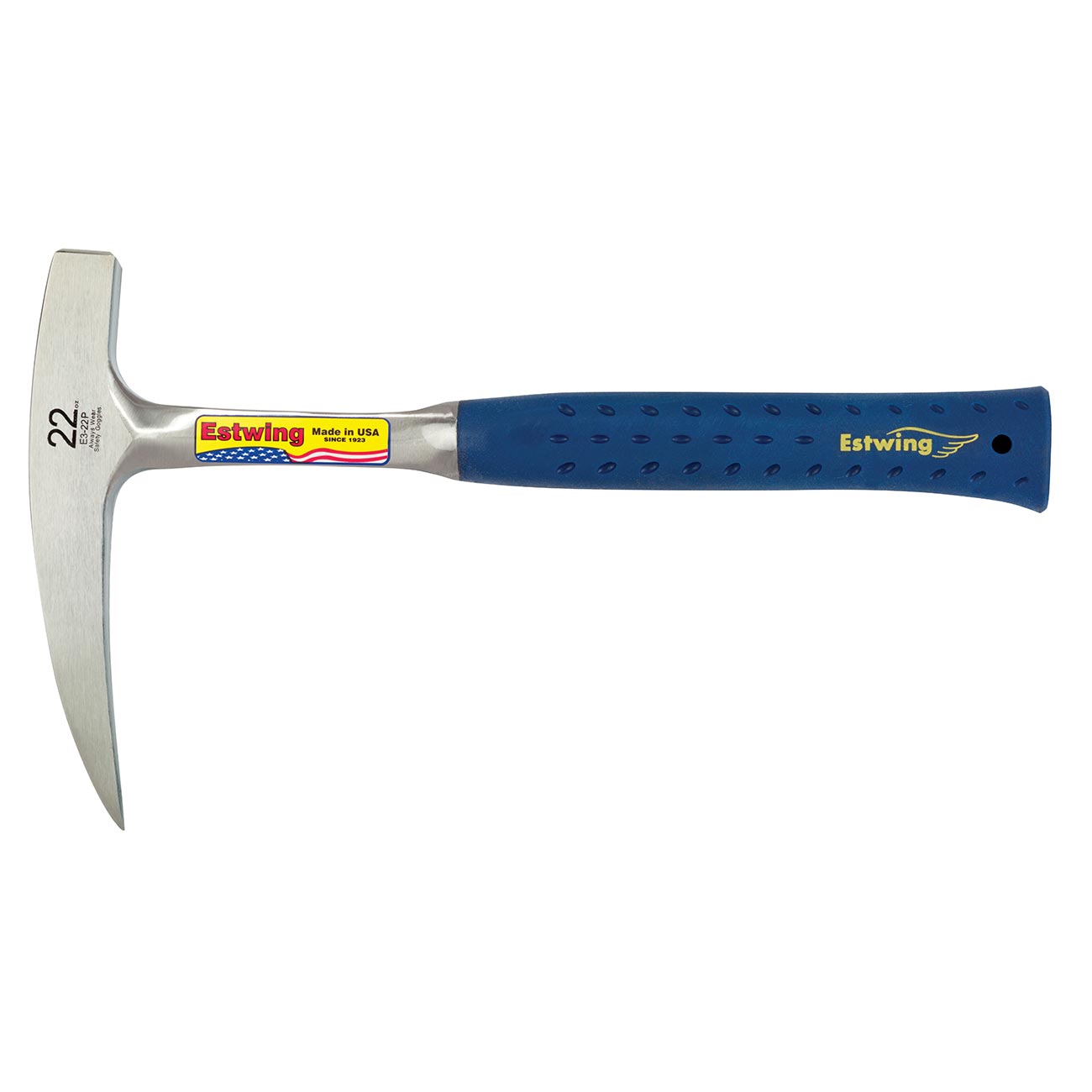 Estwing 22 Oz. Pointed Tip Rock Pick - Blue Shock Reduction Grip