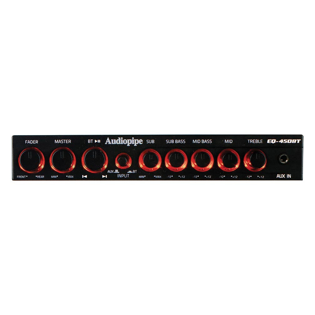 Audiopipe 4 Band Wireless Streaming Graphic Band Equalizer W/bluetooth