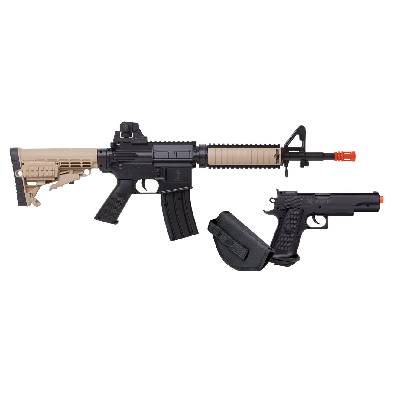 Crosman Game Face Warrior Protection Spring-powered Airsoft Rifle And Pistol Kit