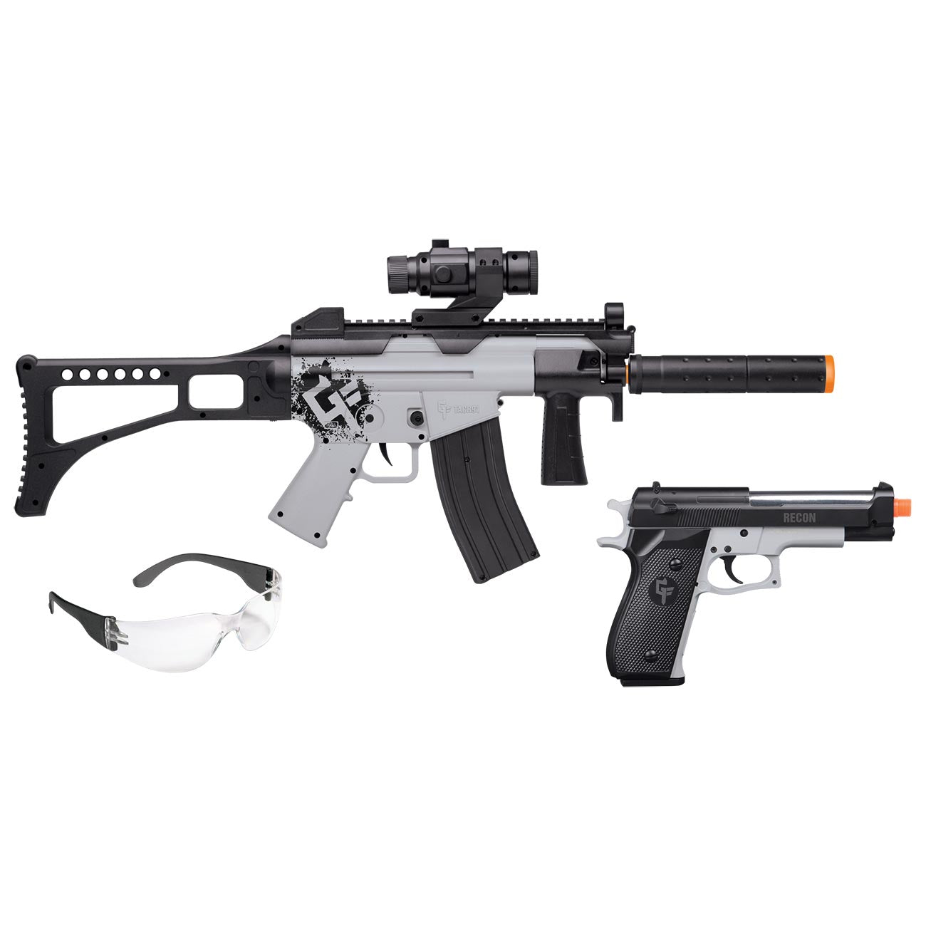 Game Face Ghost Affliction Kit - Electric Full-auto Aeg Rifle And Spring Power Airsoft Pistol