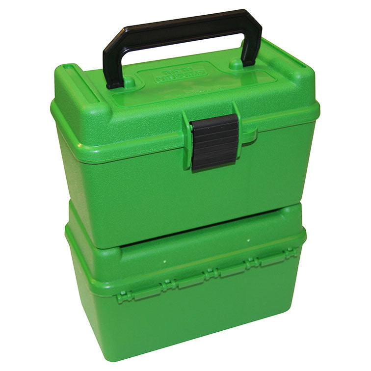 Mtm Deluxe Magnum Ammo Box 50 Round 257/7mm/458 (green)