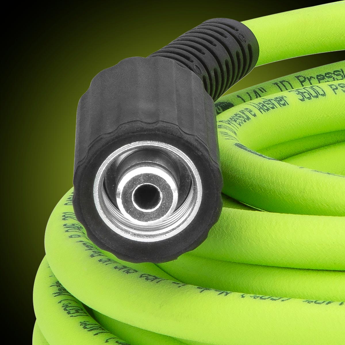 Flexzilla® Pressure Washer Hose 1/4" X 50’ 3100 Psi M22 Fittings Zillagreen®