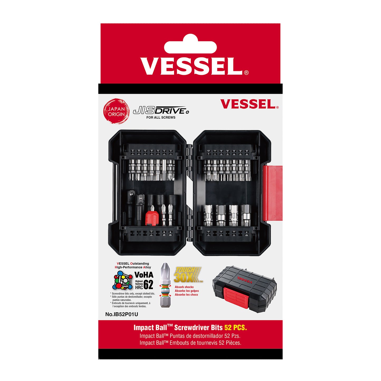 Vessel Impact Ball Screwdriver Bit (52 Piece)