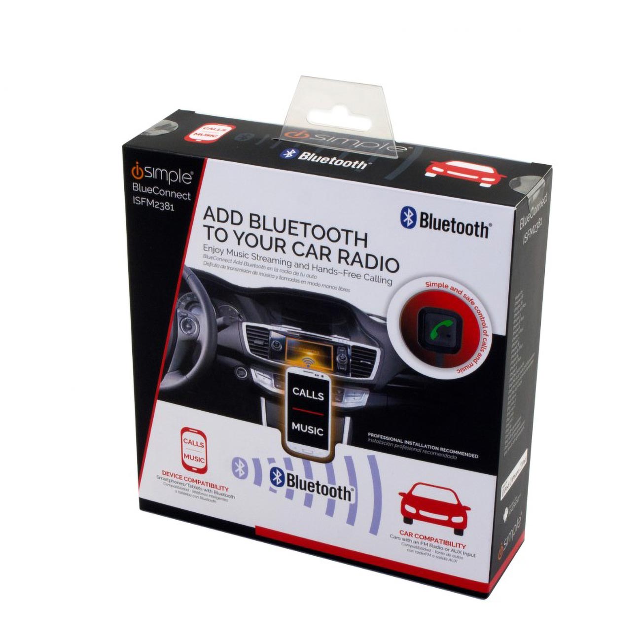 Isimple Blueconnect Hands-free Car Kit With Audio Streaming