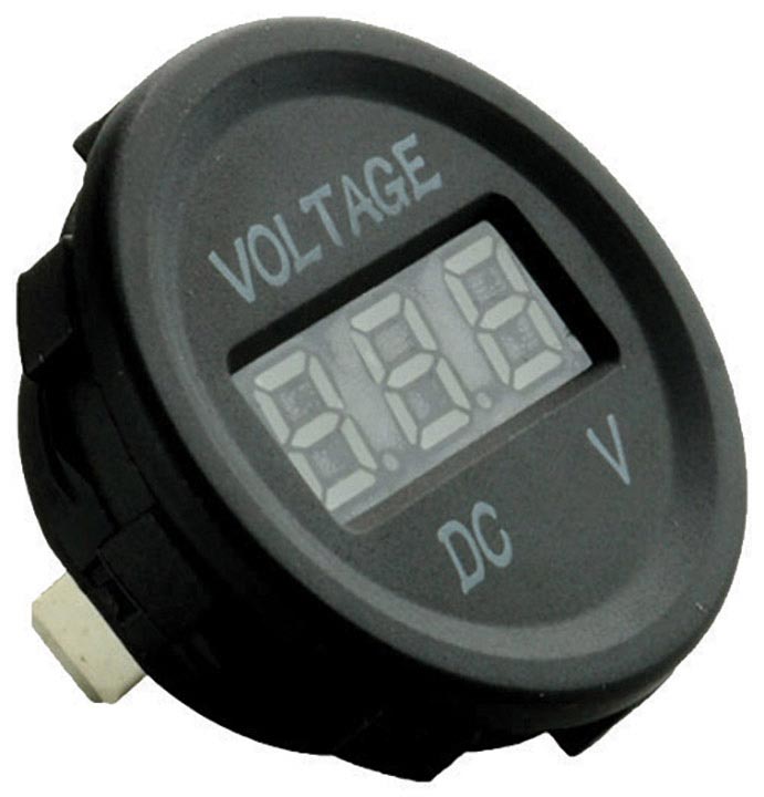 Nippon Digital Voltmeter Socket Blue Led Display