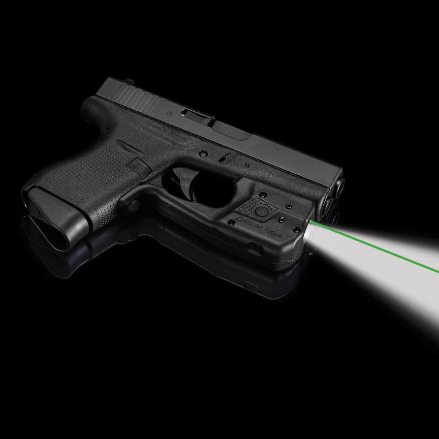 Crimson Trace Laserguard Pro With A Tactical Flashlight For Glock 42 & 43 Green Laser