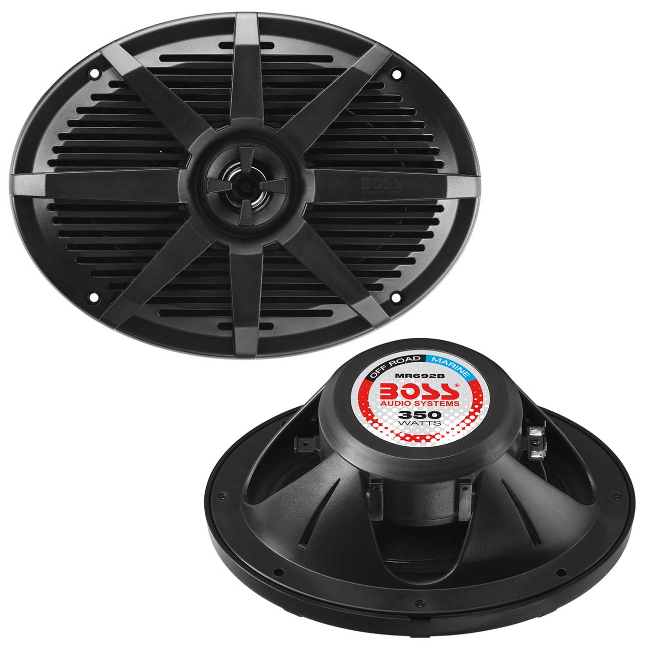 Boss 6x9" 2-way Coaxial Marine Speaker 350w (black)