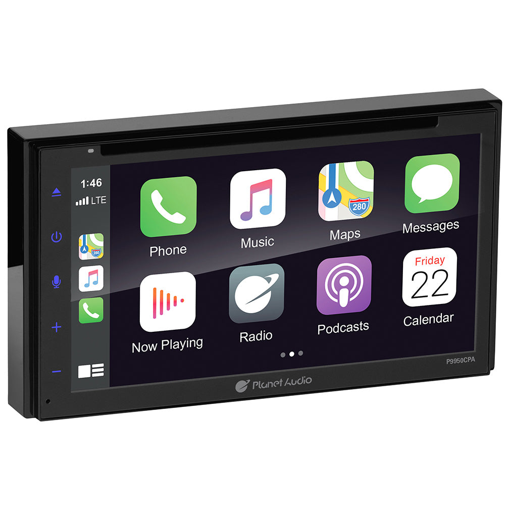 Planet Audio D.din 6.75" Touchscreen Android Auto & Apple Carplay Am/fm/bt/cd/dvd