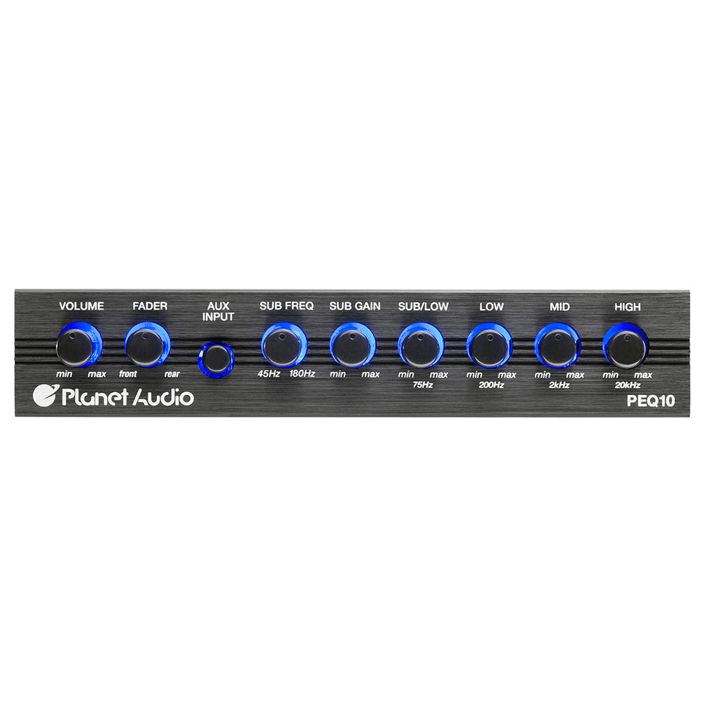 Planet Audio Half Din 4 Band Pre-amp Equalizer With Subwoofer Level Control